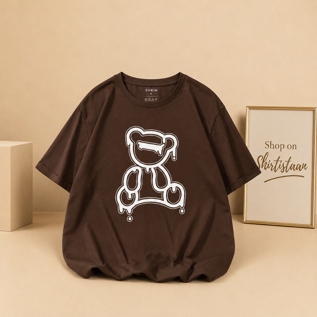 DARK BROWN TEE NEW BEAR