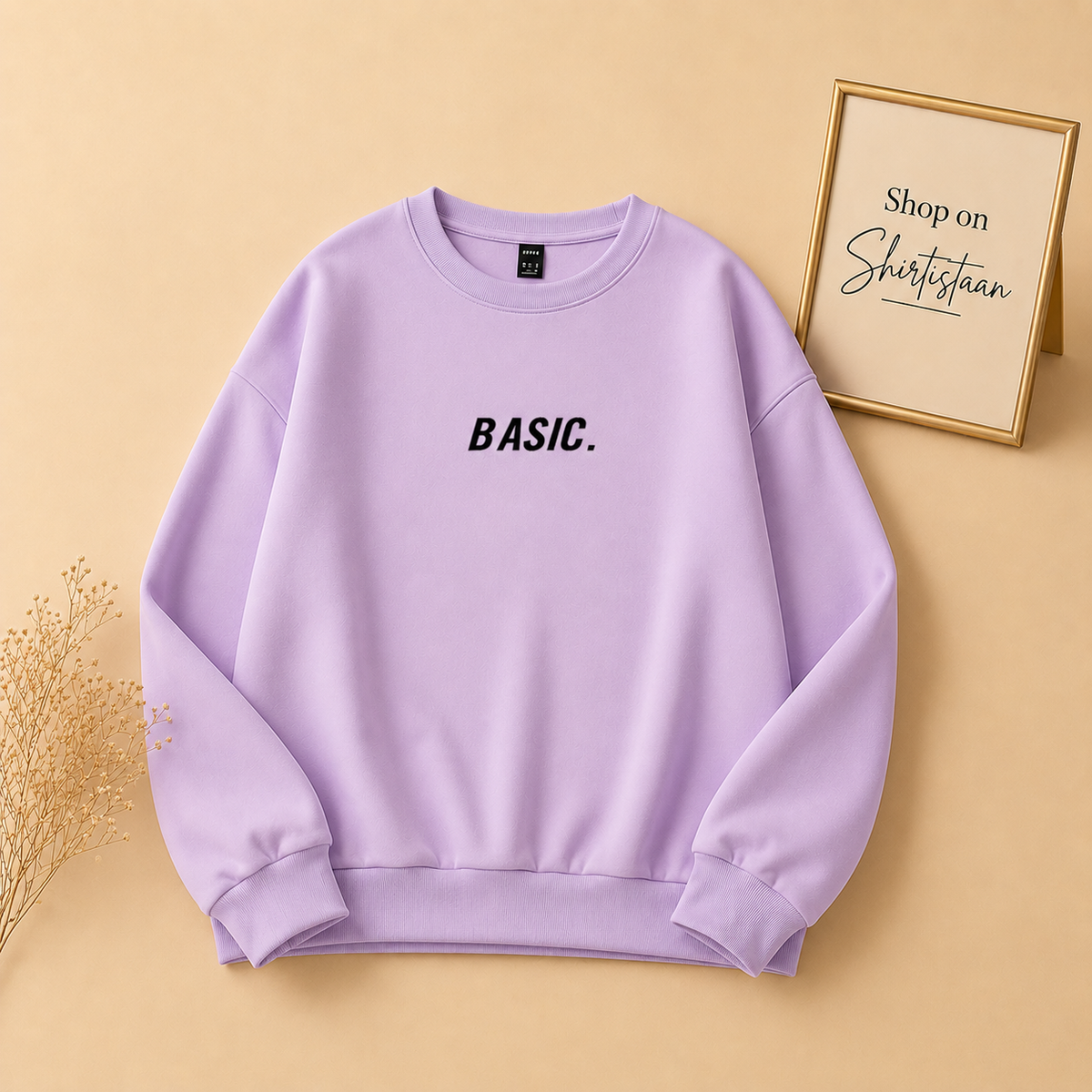 BASIC PRINT SWEATSHIRT