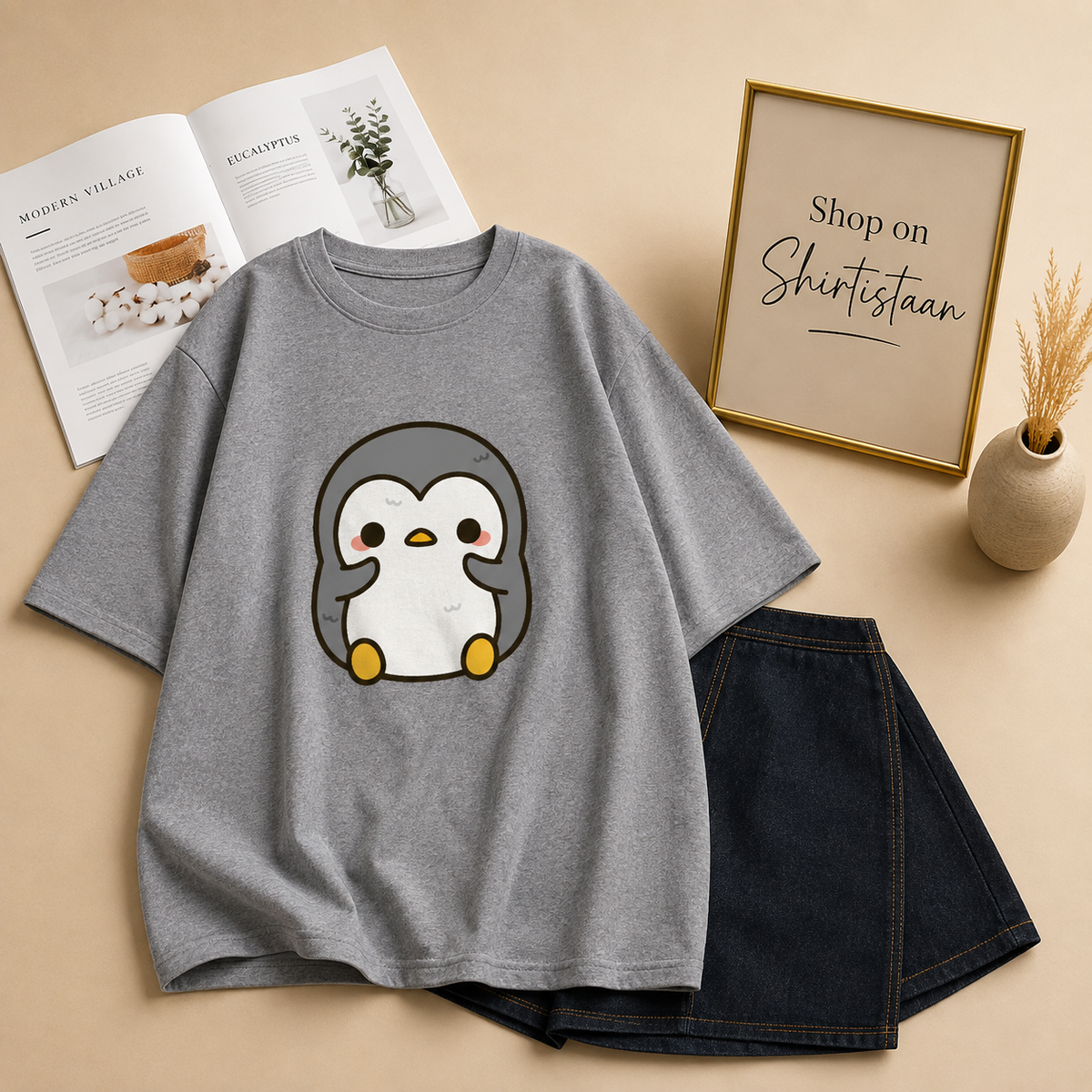 GREY TEE PENGUIN
