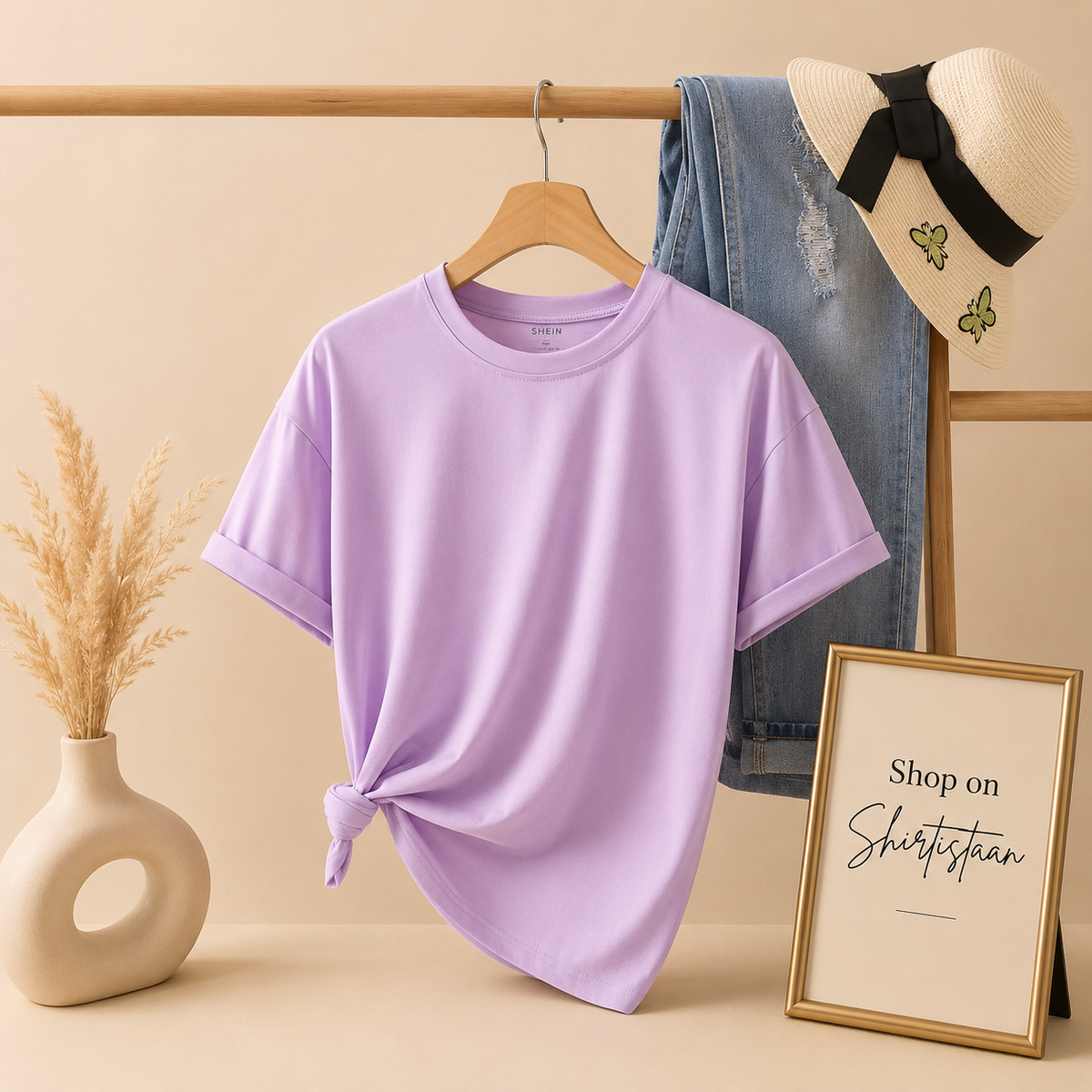 PLAIN LILAC TEE