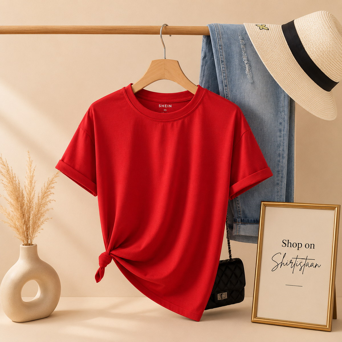 PLAIN RED TEE