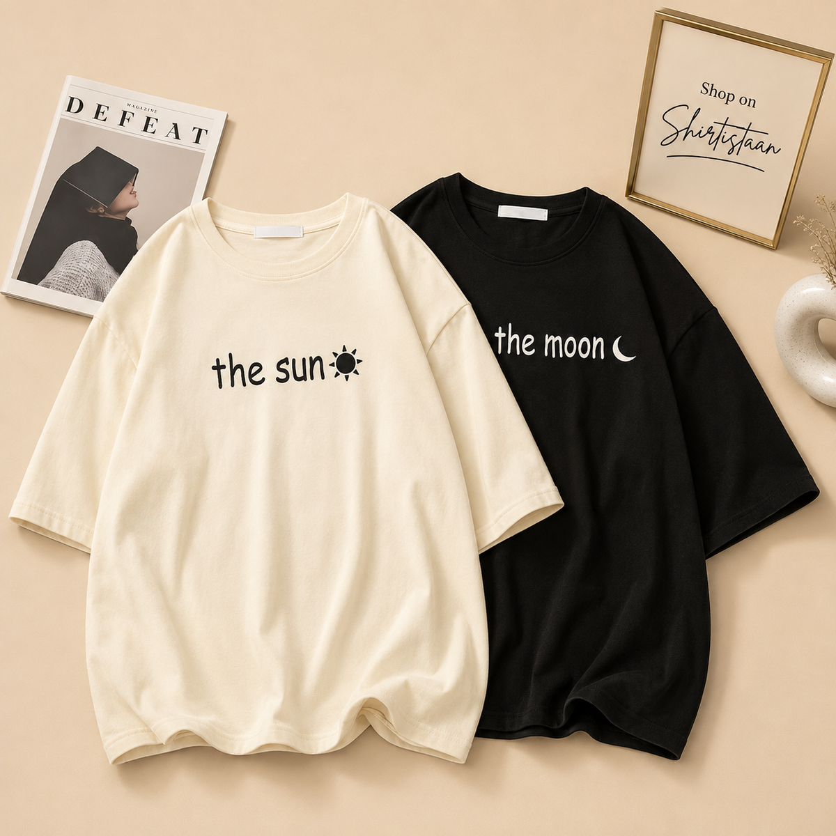 THE SUN AND THE MOON (WHITE AND BLACK) TEE