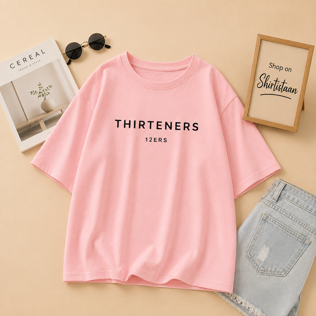 THIRTENERS ON PINK TSHIRT