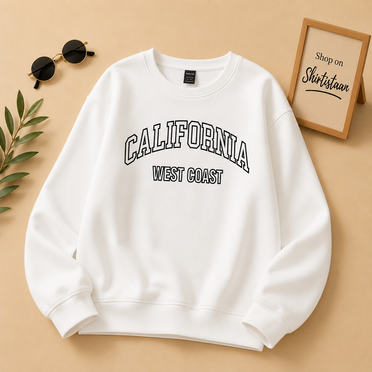 WHITE CALIFORNIA SWEATSHIRT
