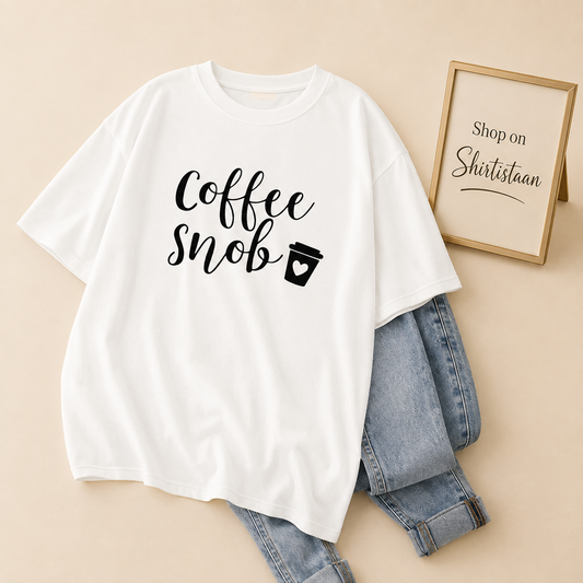 WHITE TEE COFFEE SNOB