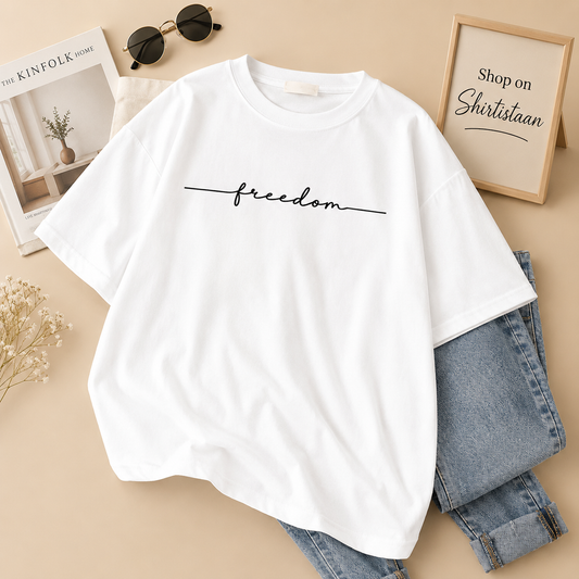 WHITE TEE FREEDOM