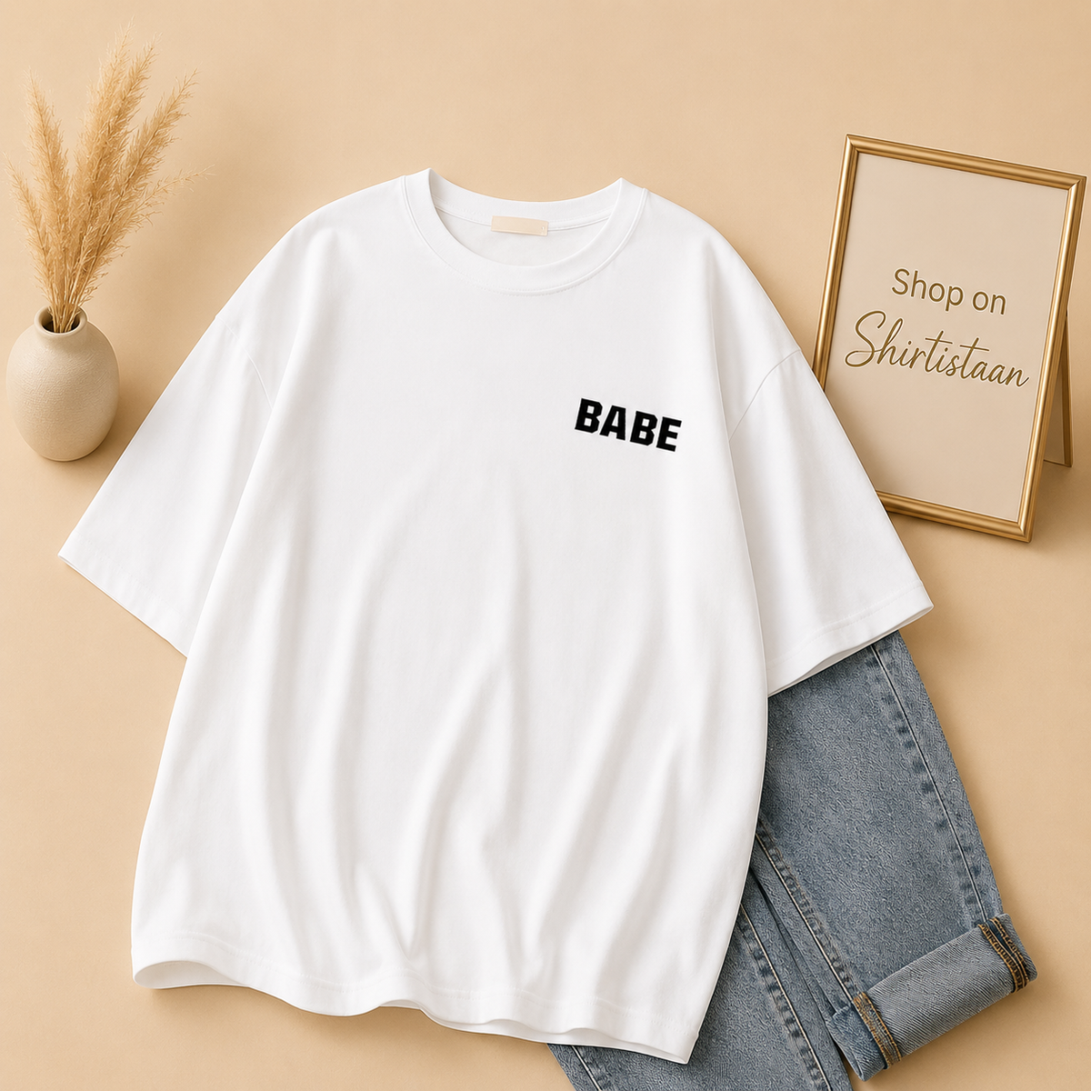 WHITE TEE POCKET BABE
