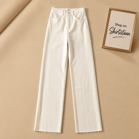 White Wide Leg Jeans