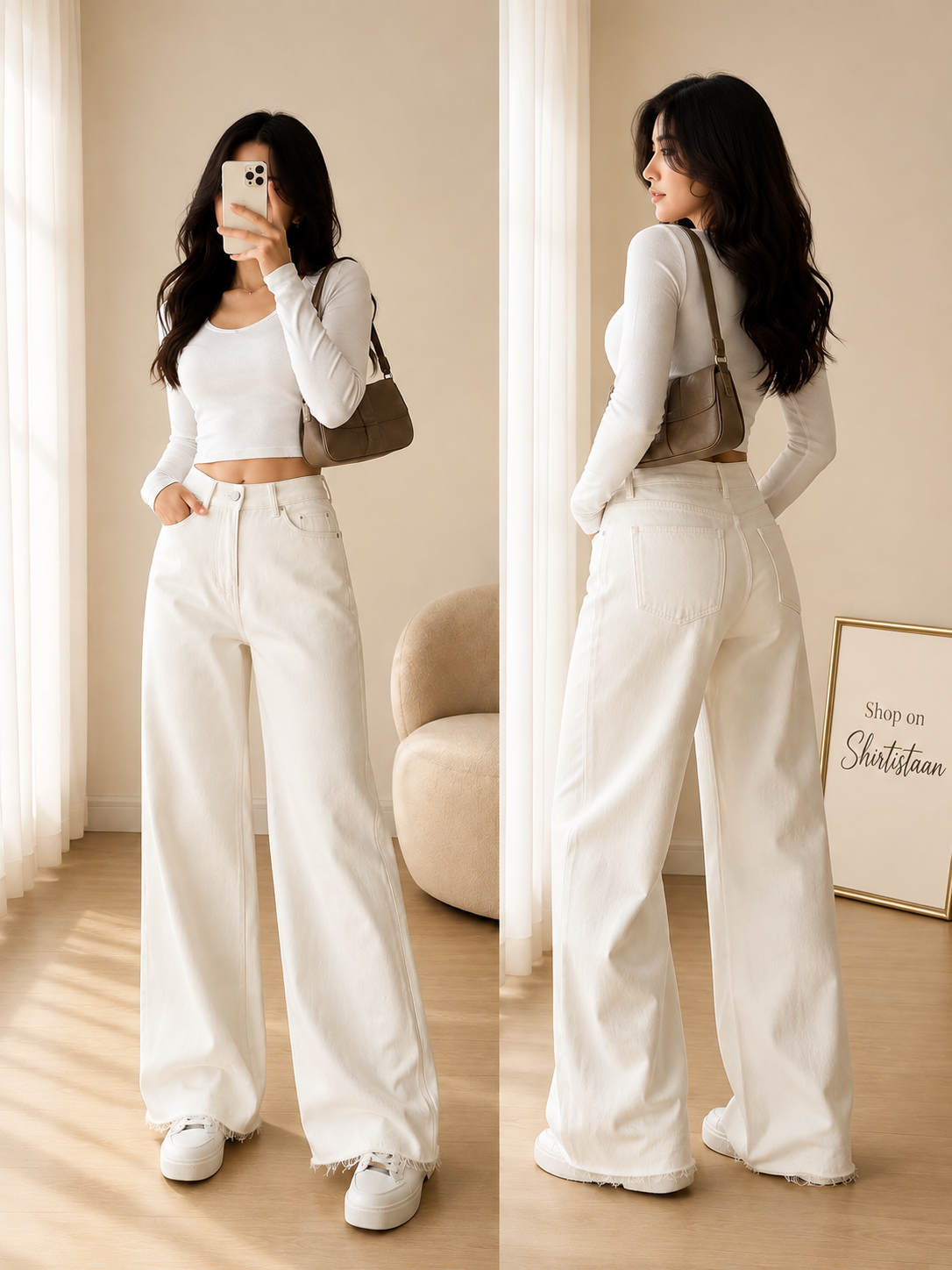 White Wide Leg Jeans