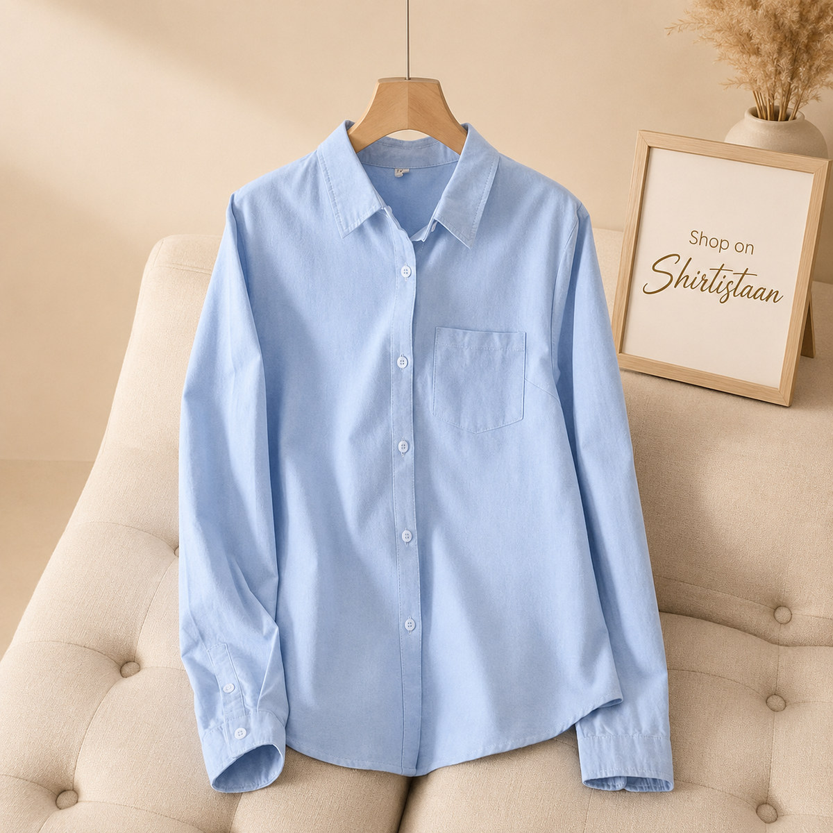 ICE BLUE BUTTON DOWN SHIRT