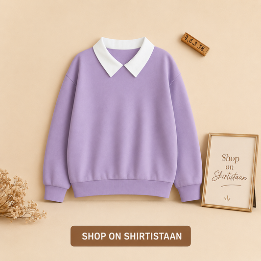 LILAC COLLAR SWEATSHIRT