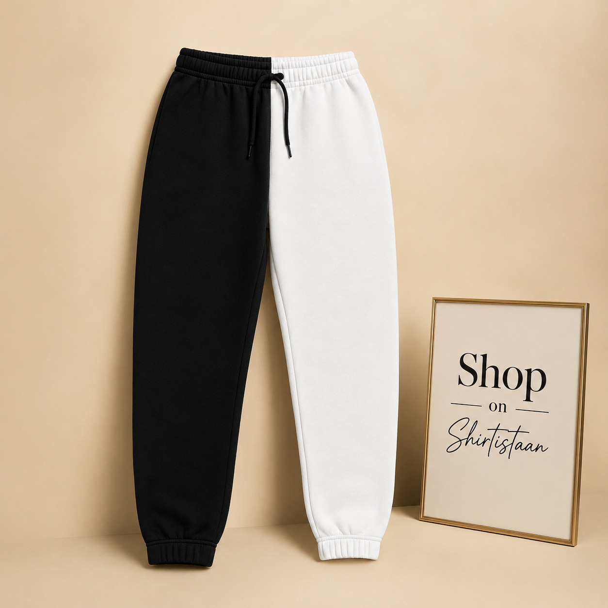 Black combo White Trouser