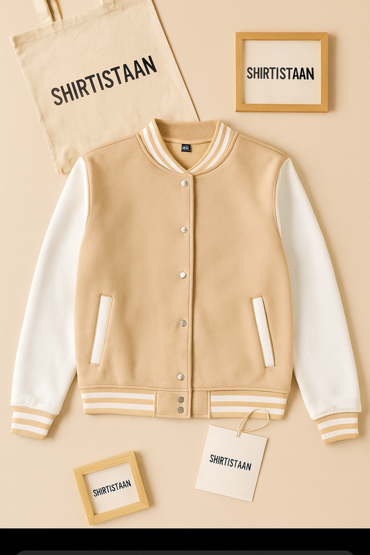 BEIGE BASEBALL JACKET