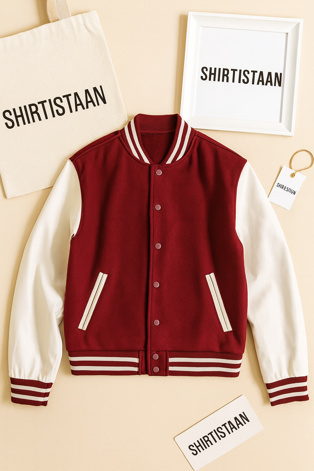 MAROON BASEBALL JACKET