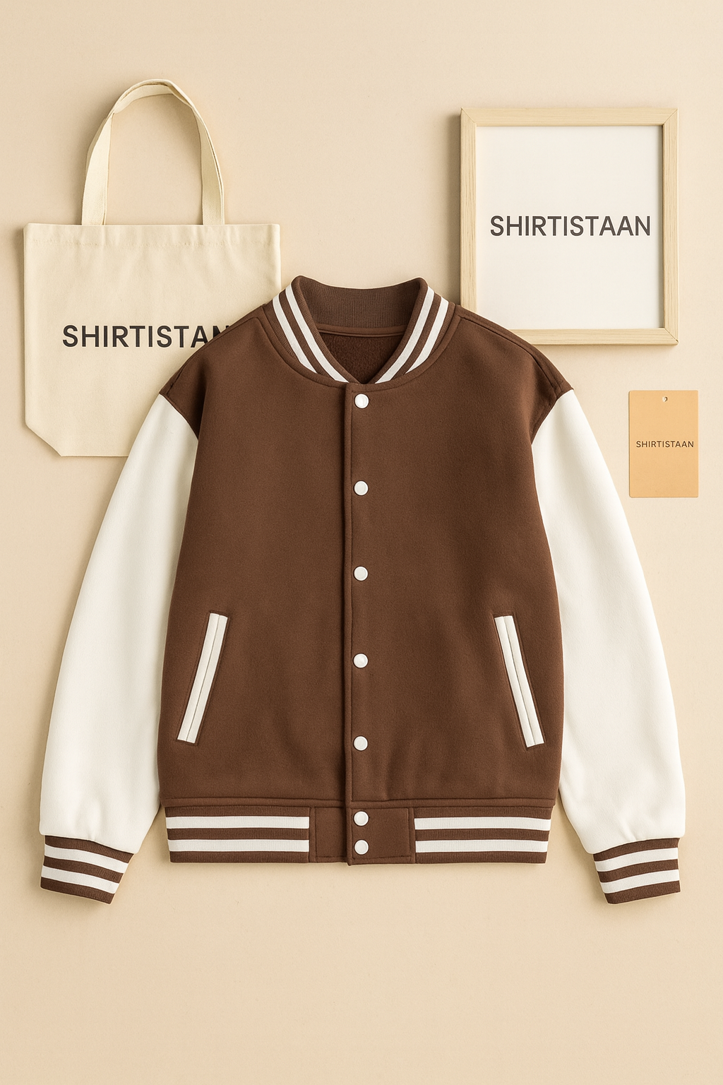 BROWN BASEBALL JACKET