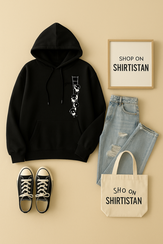 BLACK HOODIE PANDA LADDER