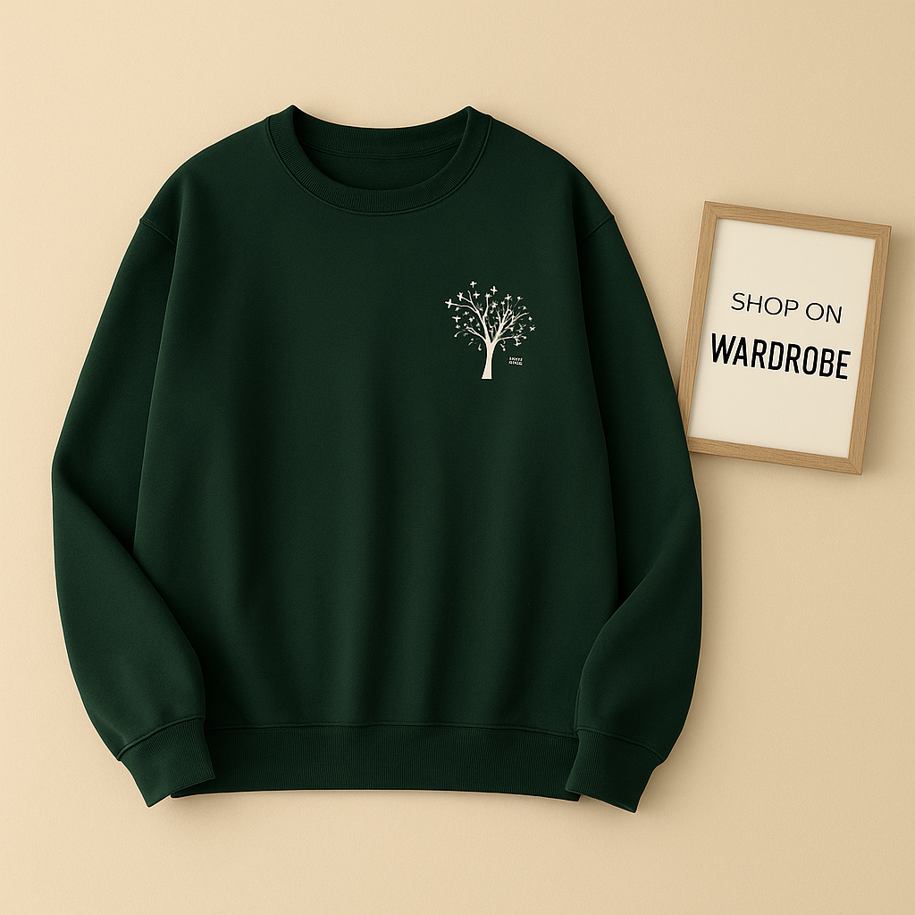 NEW TREE POCKET BOTTLE GREEN SWEATSHIRT