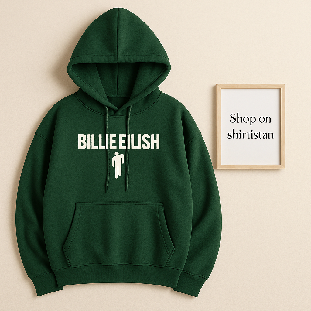 BOTTLE GREEN HOOD BELLIE ELISH WITH LOGO