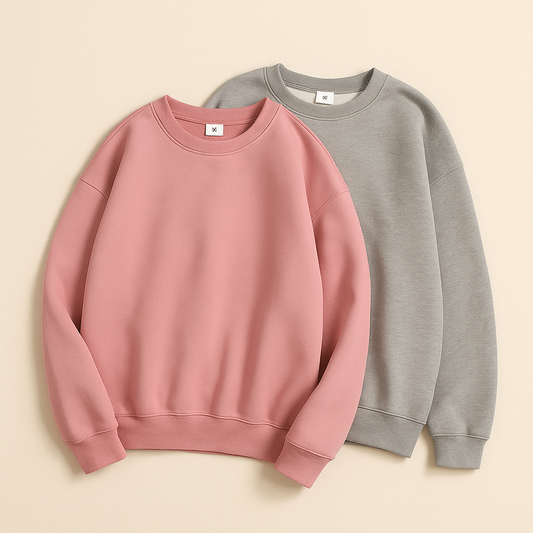 PAIR OF TWO SWEATSHIRT (PINK AND GREY)