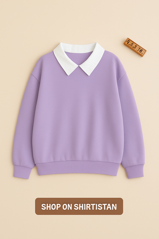LILAC COLLAR SWEATSHIRT