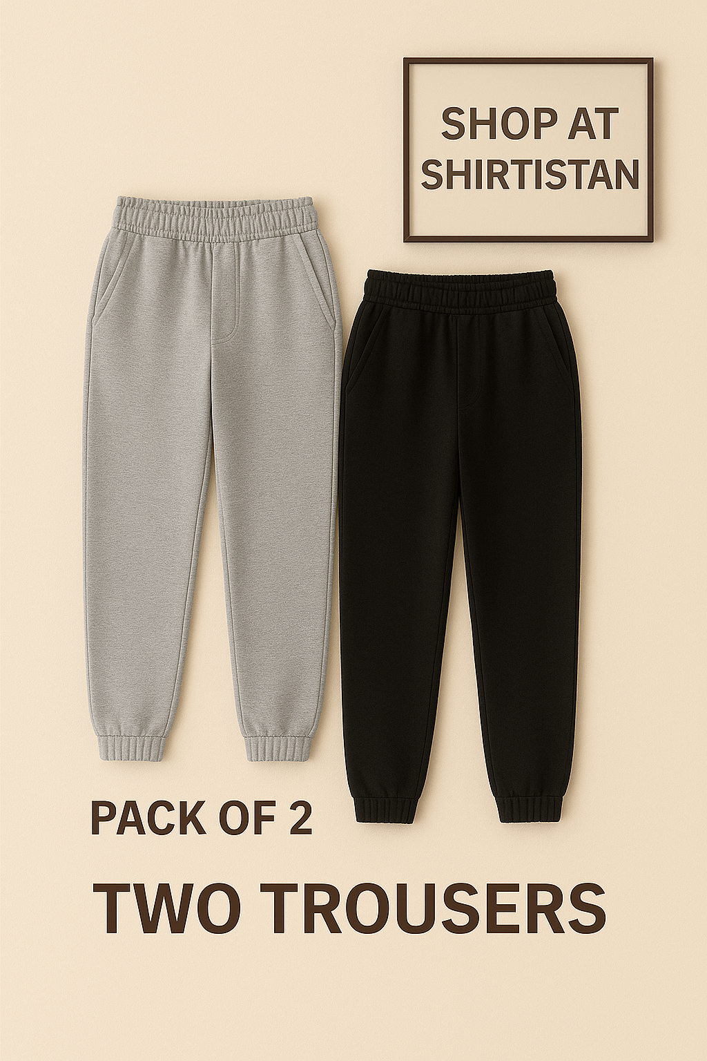 PACK OF 2 TROUSER GREY AND BLACK