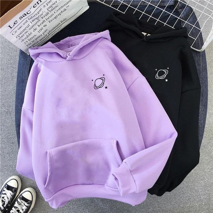 PACK OF 2 HOODIES ( LILAC AND BLACK )