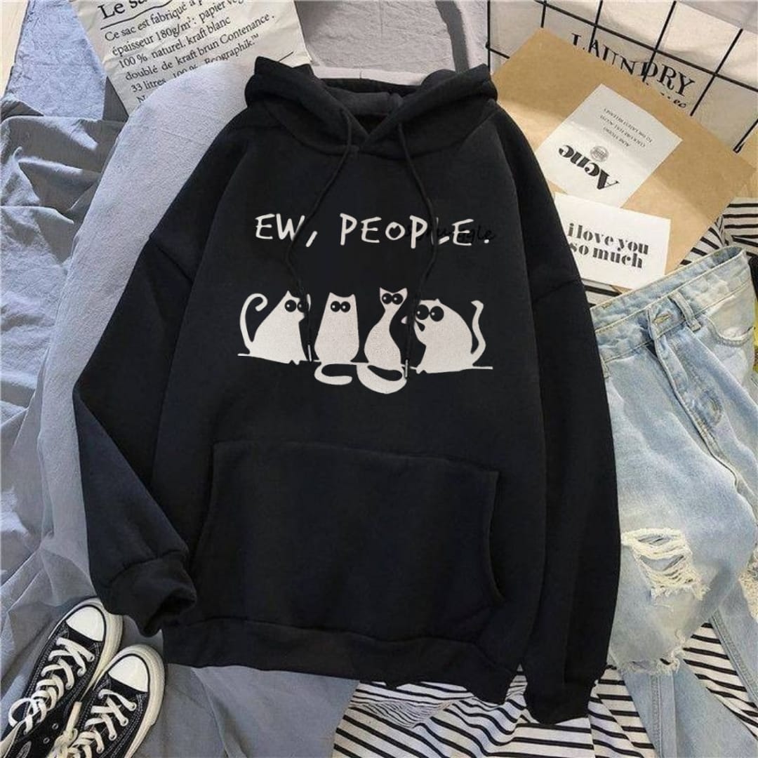 BLACK EWW PEOPLE HOODIE