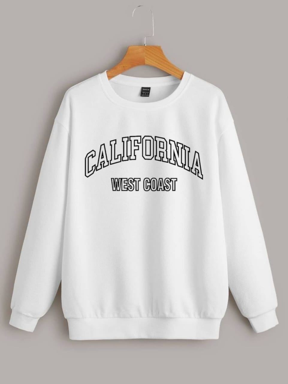 WHITE CALIFORNIA SWEATSHIRT