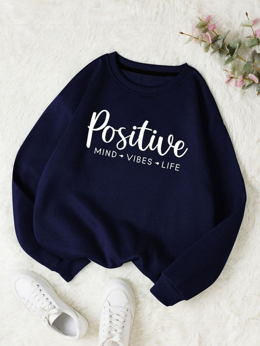 NAVY BLUE POSITIVE SWEATSHIRT