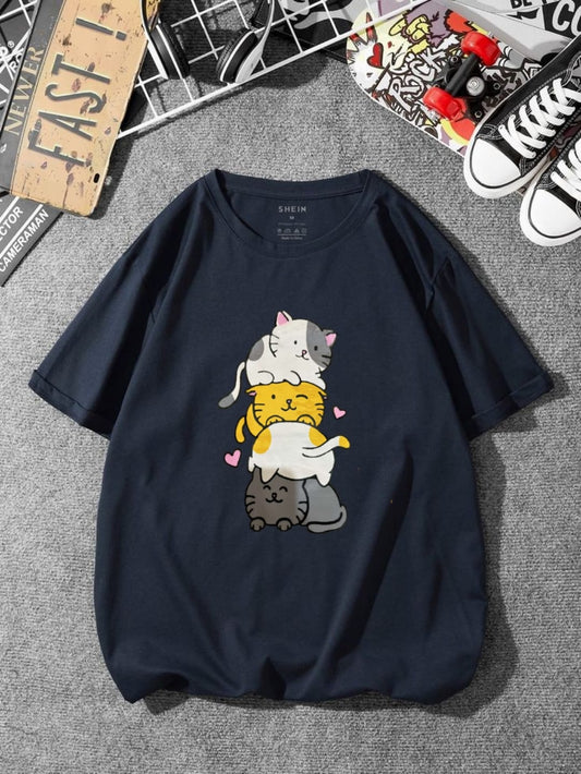 BLACK CAT ON CAT TSHIRT