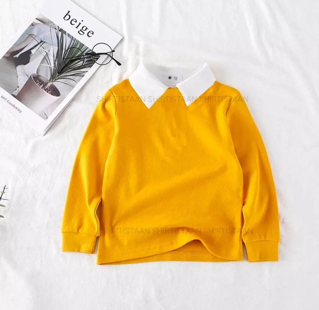 YELLOW COLLAR SWEATSHIRT