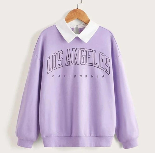 LILAC COLLAR SWEATSHIRT LOS ANGLES