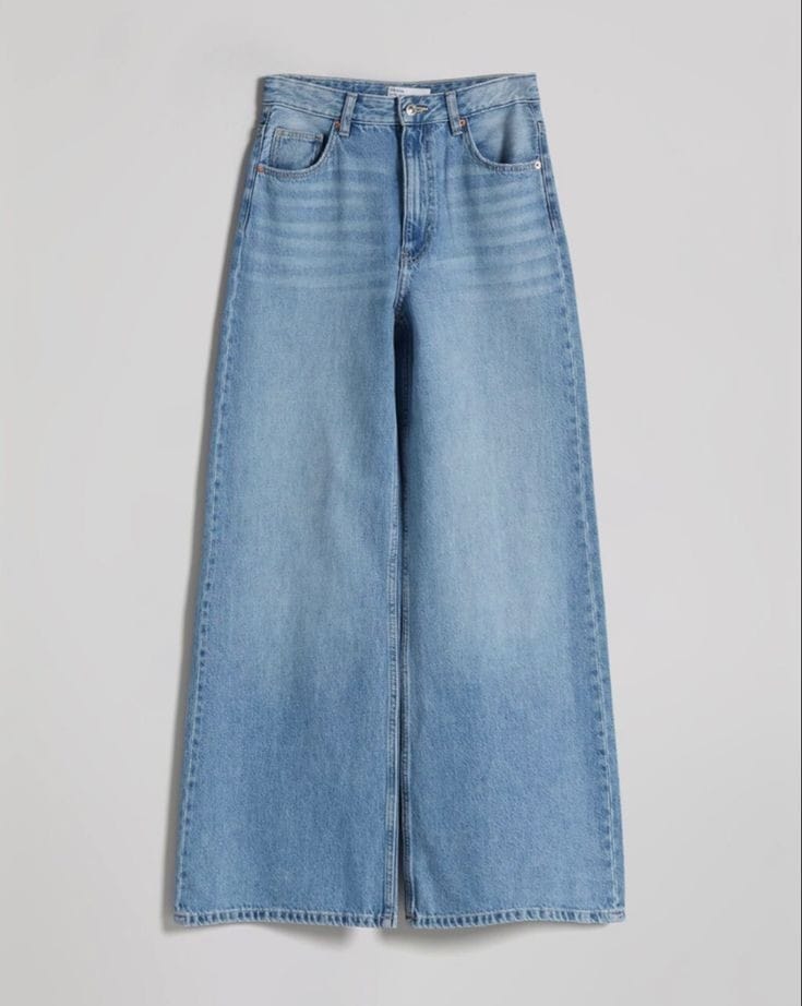 SKY BLUE WIDE LEG JEANS