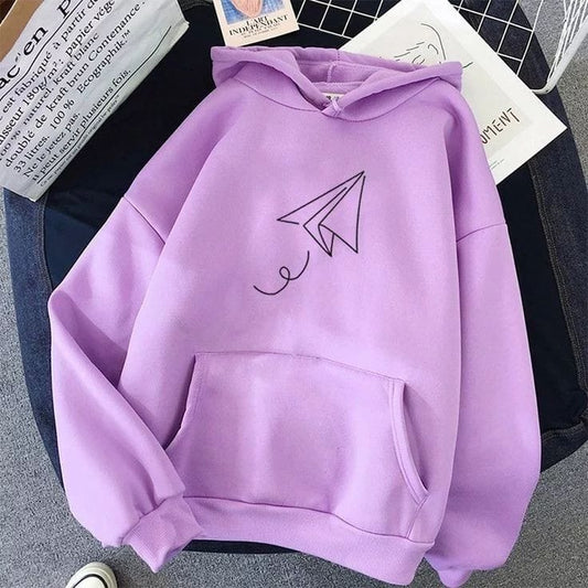 PAPER PLANE LILAC HOODIE