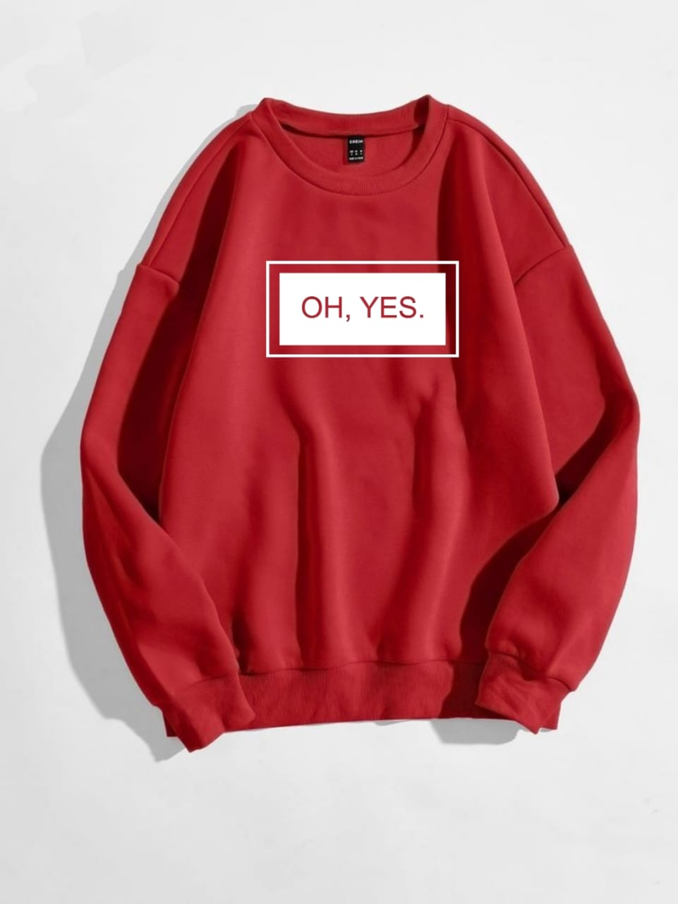 OH YES BOX RED SWEATSHIRT