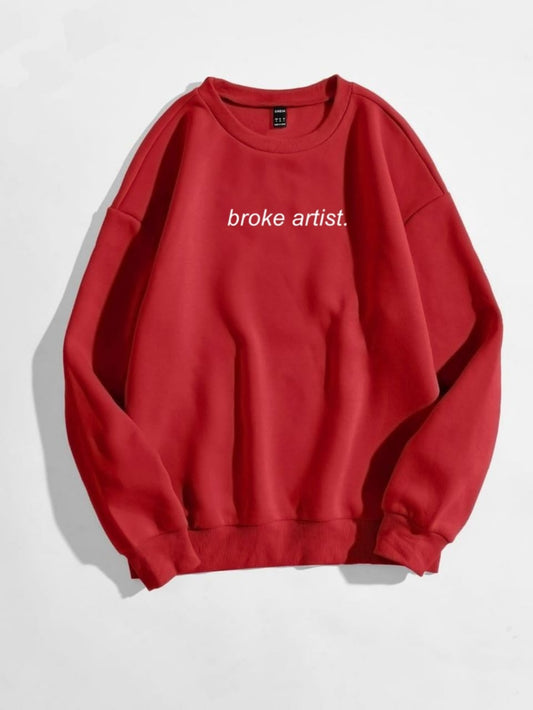 BROKE ARTIST RED SWEATHSHIRT