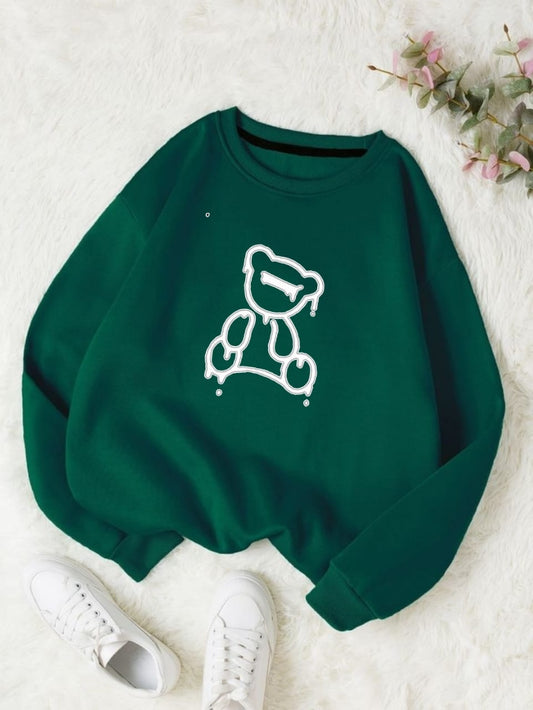 NEW BEAR BOTTLE GREEN SWEATSHIRT