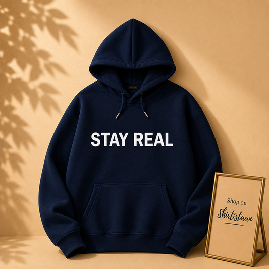 NAVY BLUE HOOD STAY REAL
