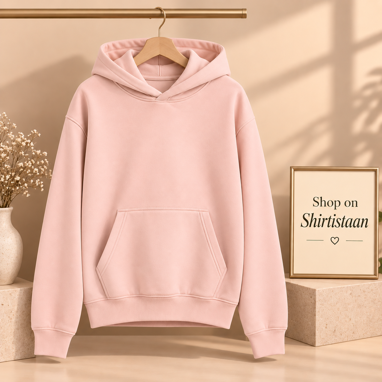 Basic Peach Pink Hoodie