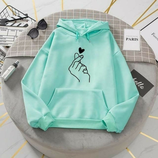 LOVE CHARM SEA GREEN HOOD