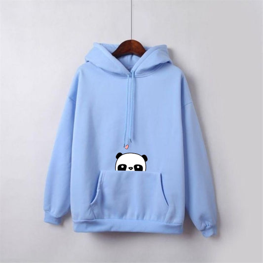 SKY BLUE HOOD PANDA UP ON POCKET