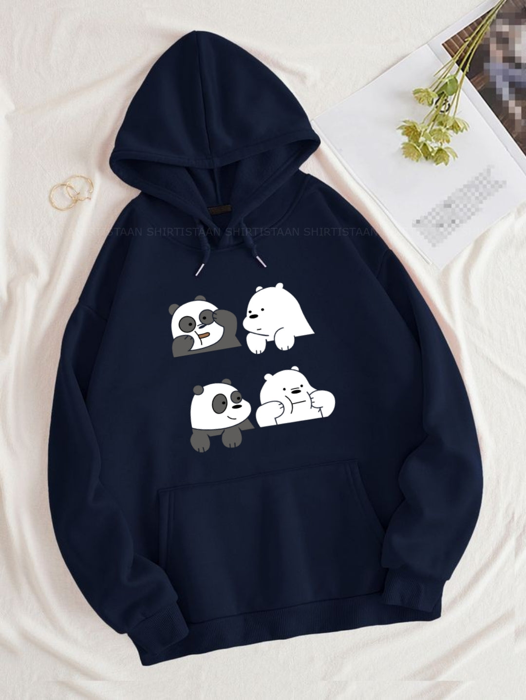 NAVY BLUE HOOD FOUR BEAR