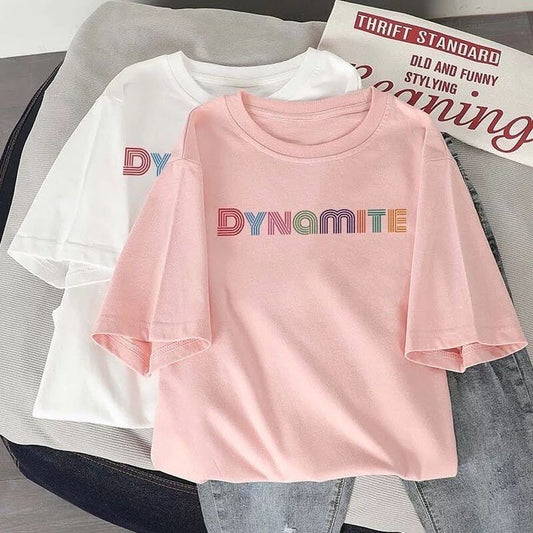 PAIR OF 2 DYNAMITE TSHIRT (PINK AND WHITE)