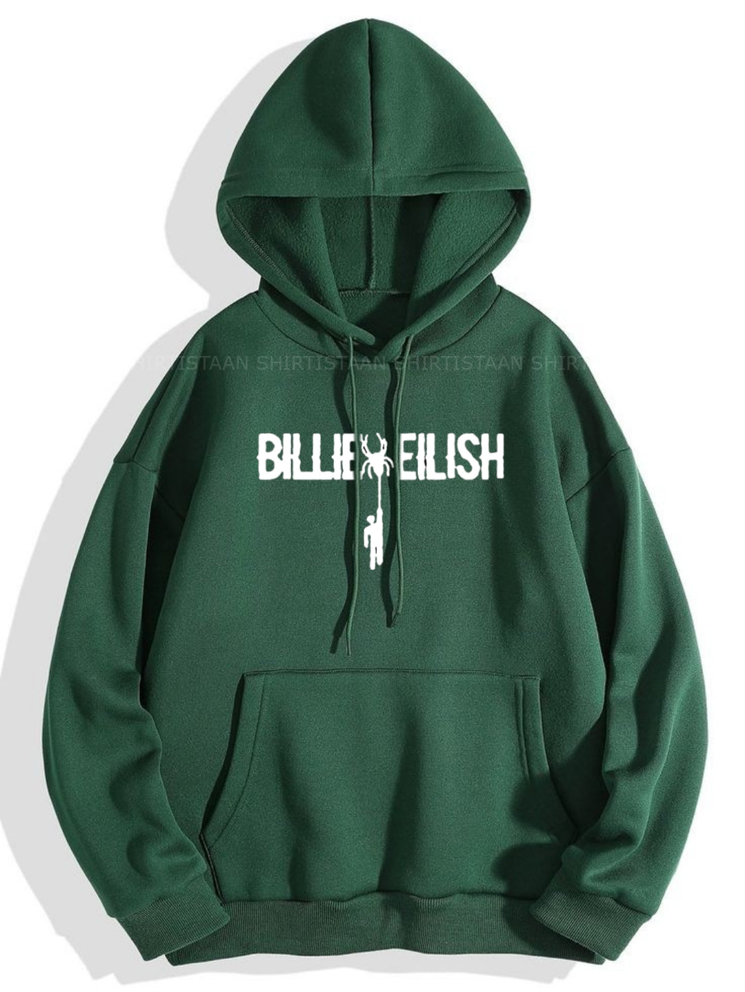 BOTTLE GREEN HOOD BELLIE ELISH WITH LOGO