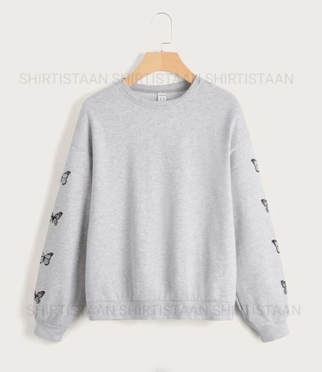 SWEATSHIRT BUTTERFLY LINE ON BOTH SLEEVES