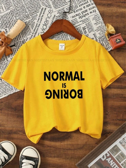 NORMAL IS BORING YELLOW TEE