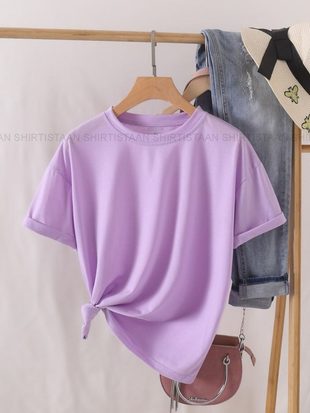 PLAIN LILAC TEE