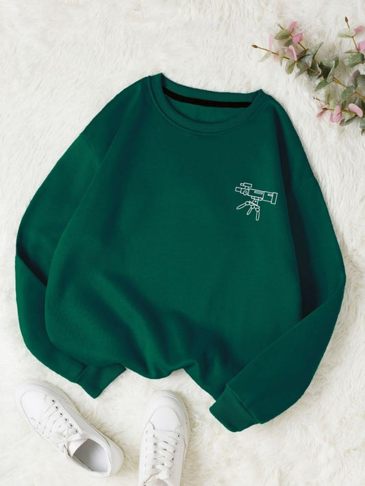 BOTTLES GREEN SWEATSHIRT SCOPE ON POCKET