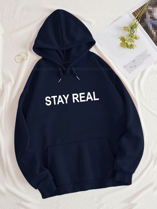 NAVY BLUE HOOD STAY REAL