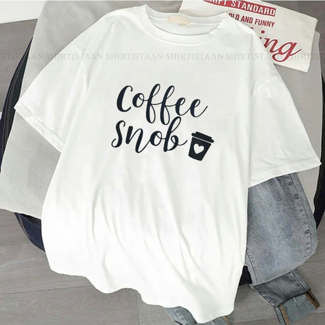 WHITE TEE COFFEE SNOB